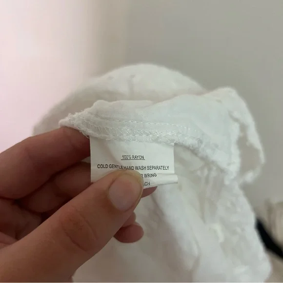 Princess Polly white Ruffle sleeve belt eyelet dress - Picture 8 of 8